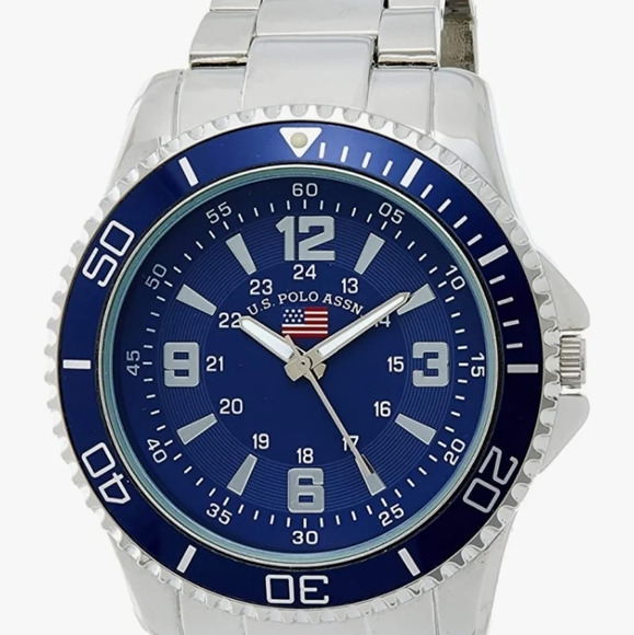 U.S. Polo Assn. Men's us8621 Analog Display Analog Quartz Silver Watch - Picture 1 of 8